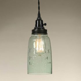 Half Gallon Open Bottom Mason Jar Pendant Lamp