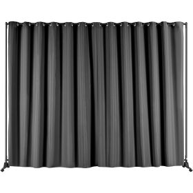 VEVOR Room Divider, 8 ft x 10 ft Portable Panel Room Divider with Wheels Curtain Divider Stand, Room Divider Privacy Screen for Office, Bedroom, Dinin