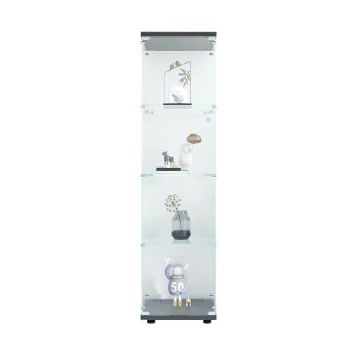 Glass Display Cabinet 4 With Gantry, Floor-to-ceiling Rare Bookshelf, Suitable For Living Room, Bedroom, Office Glass Display Cabinet 4 With Gantry, Floor-to-ceiling Rare Bookshelf, Suitable For Living Room, Bedroom, Office
