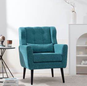 Modern Upholstered Chairs Living Room, Bedroom, Armchair (Option: Teal)
