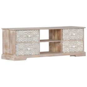 vidaXL TV Cabinet 120x30x40 cm Solid Acacia Wood (Option: as picture)