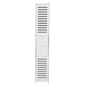 Wood Plastic Board Corner Cabinet Bathroom Fashionable Storage Shelf Rack Room Organizer (Option: as picture)