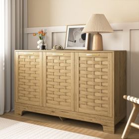 Storage Cabinet With 3 Doors (Option: Wood)
