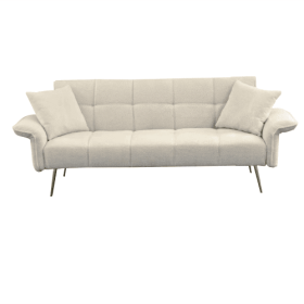 70.1 Inches  Futon Sofa Bed, Convertible Double Sofa Bed With Folding Armrests For Living Rooms And Small Spaces (Color: Beige)
