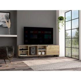 Harwich 5-Shelf TV Stand Light Oak (Option: Light Oak)