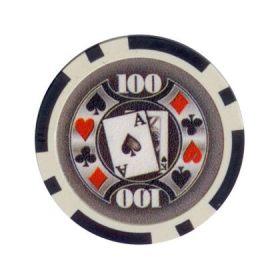 25pc Big Slick 11.5g Poker Chips (10 colors) (Option: Black 100)