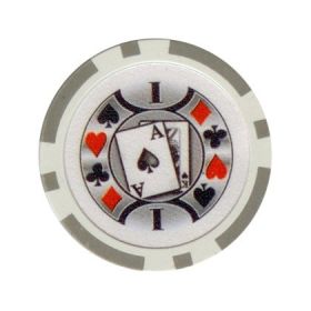 25pc Big Slick 11.5g Poker Chips (10 colors) (Option: Gray 1)