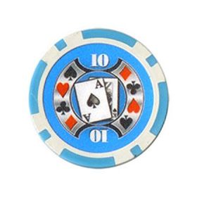 25pc Big Slick 11.5g Poker Chips (10 colors) (Option: Light Blue 10)