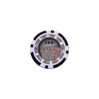 25pc 13.5g Casino Royale Clay Poker Chips w/ Laser Effects (10 colors) (Option: Black 100)