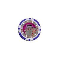 25pc 13.5g Casino Royale Clay Poker Chips w/ Laser Effects (10 colors) (Option: Purple 500)