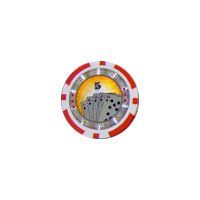 25pc 13.5g Casino Royale Clay Poker Chips w/ Laser Effects (10 colors) (Option: Red 5)