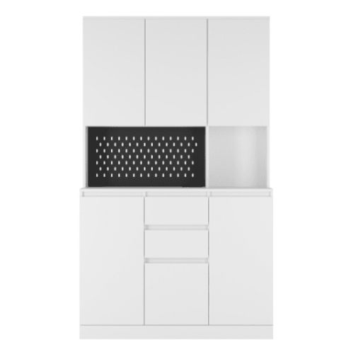 74 Inch Kitchen Storage Cabinet With Charging Station, Freestanding Buffet Cabinet With Drawer Sideboard, Modern Kitchen Storage Cabinet With Microwav 74 Inch Kitchen Storage Cabinet With Charging Station, Freestanding Buffet Cabinet With Drawer Sideboard, Modern Kitchen Storage Cabinet With Microwav