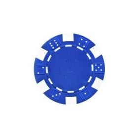 25pc 11.5g Dice Poker Chips (10 colors) (Option: Blue)