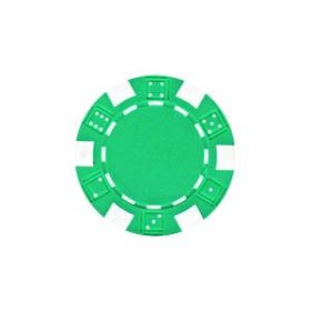 25pc 11.5g Dice Poker Chips (10 colors) (Option: Green)
