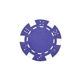 25pc 11.5g Dice Poker Chips (10 colors) (Option: Purple)