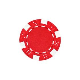 25pc 11.5g Dice Poker Chips (10 colors) (Option: Red)
