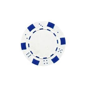 25pc 11.5g Dice Poker Chips (10 colors) (Option: White)