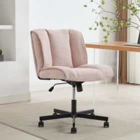Adjustable And Swivel Computer Chair Dressing Chair (Color: Pink)