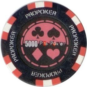 25pc 13.5g Pro Poker Clay Poker Chips (9 colors) (Option: Pink 5000)