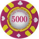 25pc 13.5g Stripe Suited V2 Clay Poker Chips (10 colors)