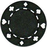 25pc 11.5g Suited Poker Chips (10 colors) (Option: Black)