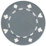25pc 11.5g Suited Poker Chips (10 colors) (Option: Gray)