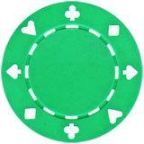25pc 11.5g Suited Poker Chips (10 colors) (Option: Green)