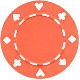 25pc 11.5g Suited Poker Chips (10 colors) (Option: Orange)