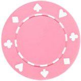 25pc 11.5g Suited Poker Chips (10 colors) (Option: Pink)