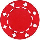25pc 11.5g Suited Poker Chips (10 colors) (Option: Red)