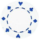 25pc 11.5g Suited Poker Chips (10 colors) (Option: White)