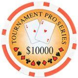 25pc 11.5g  Tournament Series Poker Chips (10 colors) (Option: Orange $10000)