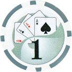 25pc 13.5g Clay Yin Yang Poker Chips (10 colors) (Option: Gray 1)
