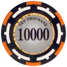 25pc 13.5g Z-Pro Poker Clay Poker Chips (9 colors) (Option: Orange 10000)