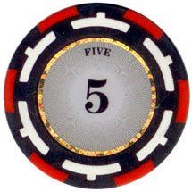 25pc 13.5g Z-Pro Poker Clay Poker Chips (9 colors) (Option: Red 5)