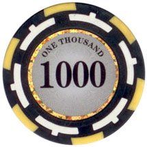25pc 13.5g Z-Pro Poker Clay Poker Chips (9 colors) (Option: Yellow 1000)