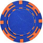 25pc 14g Z Striped Poker Chips (10 colors) (Option: Blue)