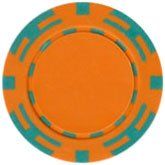 25pc 14g Z Striped Poker Chips (10 colors) (Option: Orange)